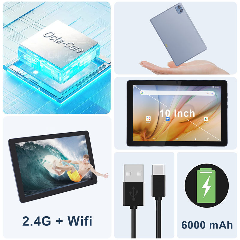 แท็บเล็ตการศึกษา C Idea สําหรับนักเรียน แอนดรอยด์ 12 แท็บเล็ต 10 นิ้ว พร้อม Google Play 64GB ROM 3GB RAM 128GB