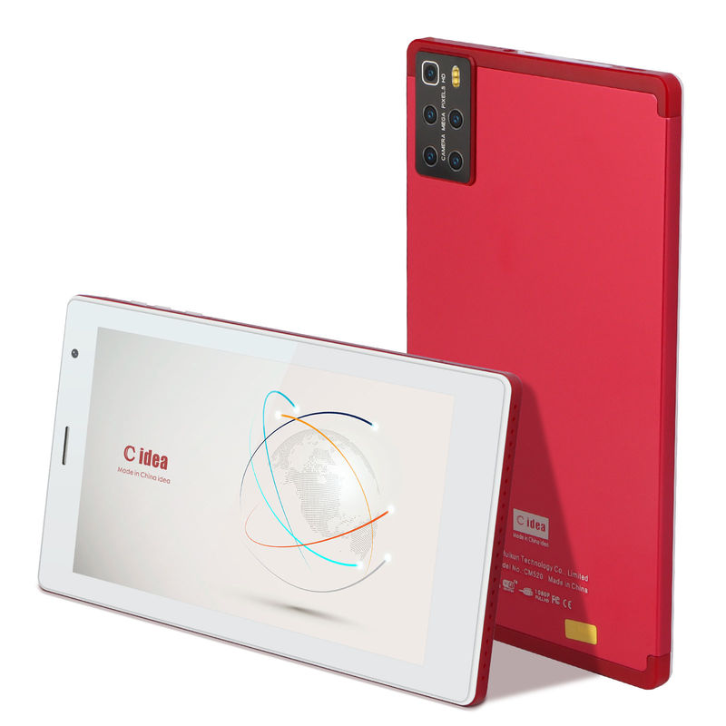 C idea แท็บเล็ต Android สําหรับนักเรียน 7 นิ้ว พร้อมโปรเซสเซอร์ Quad Core ROM ขนาด 32GB ขยายกล้องคู่ CM520 (สีแดง)