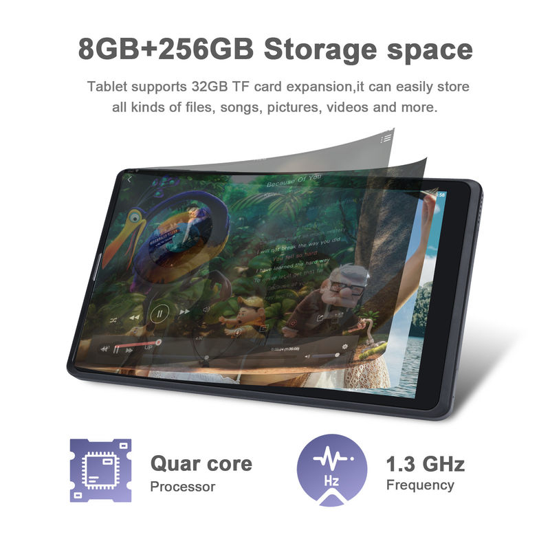 ไอเดียซี ผู้ใหญ่ สีดํา แอนดรอยด์ 8 นิ้ว แท็บเล็ต PC CM835 MTK ชิป 256GB ที่เก็บของขนาดใหญ่ รองรับ GPS