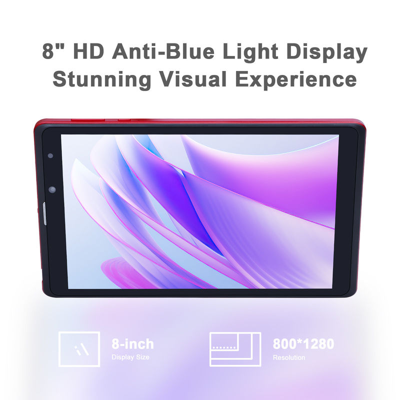 ไอเดีย C แอนดรอยด์ 8 นิ้ว แท็บเล็ต พีซี 256GB ความจุขนาดใหญ่ 5MP + 8MP กล้อง 8000mAh ระยะเวลาการใช้งานแบตเตอรี่ การอ่าน CM835 สีแดง