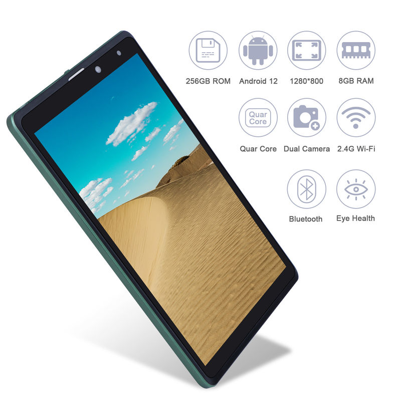 ไอเดียซี ซิม สนับสนุน แท็บเล็ตสีเขียว PC 8GB RAM 256GB ROM 800x1280 IPS HD Screen Display Tablet With Case CM835