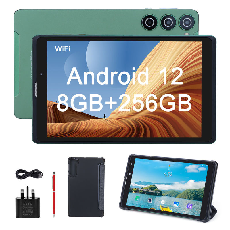 ไอเดียซี ซิม สนับสนุน แท็บเล็ตสีเขียว PC 8GB RAM 256GB ROM 800x1280 IPS HD Screen Display Tablet With Case CM835