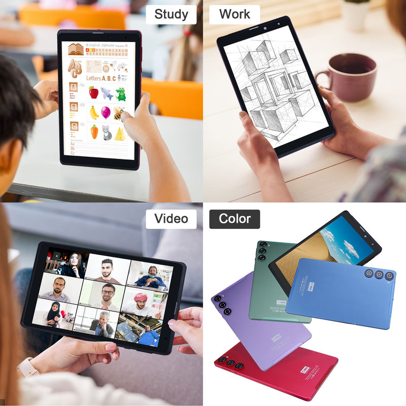 ไอเดีย C แอนดรอยด์ 12 แท็บเล็ต สีม่วง พกพาอ่าน ระยะเวลาใช้งานแบตเตอรี่ยาว TF Card แท็บเล็ตจอ HD ที่ขยายได้ พร้อมเคส CM835