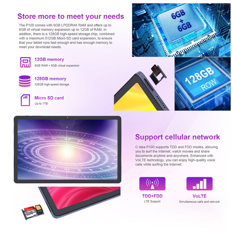 ไอเดียซี 10.95 นิ้ว แอนดรอยด์ 13 แท็บเล็ต แรม 12GB โรม 128GB โมเดล CM100