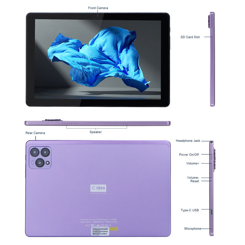 ไอเดีย C 10 นิ้ว แอนดรอยด์ 12 แท็บเล็ต แรม 8GB 256GB โรม โมเดล CM8000PLUS สีม่วง