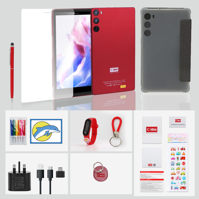 C Idea แท็บเล็ต 7 นิ้ว แรม 6GB โรม 128GB พร้อมซิม แอนดรอยด์ แท็บเล็ต PC สําหรับนักเรียน CM525 สีแดง