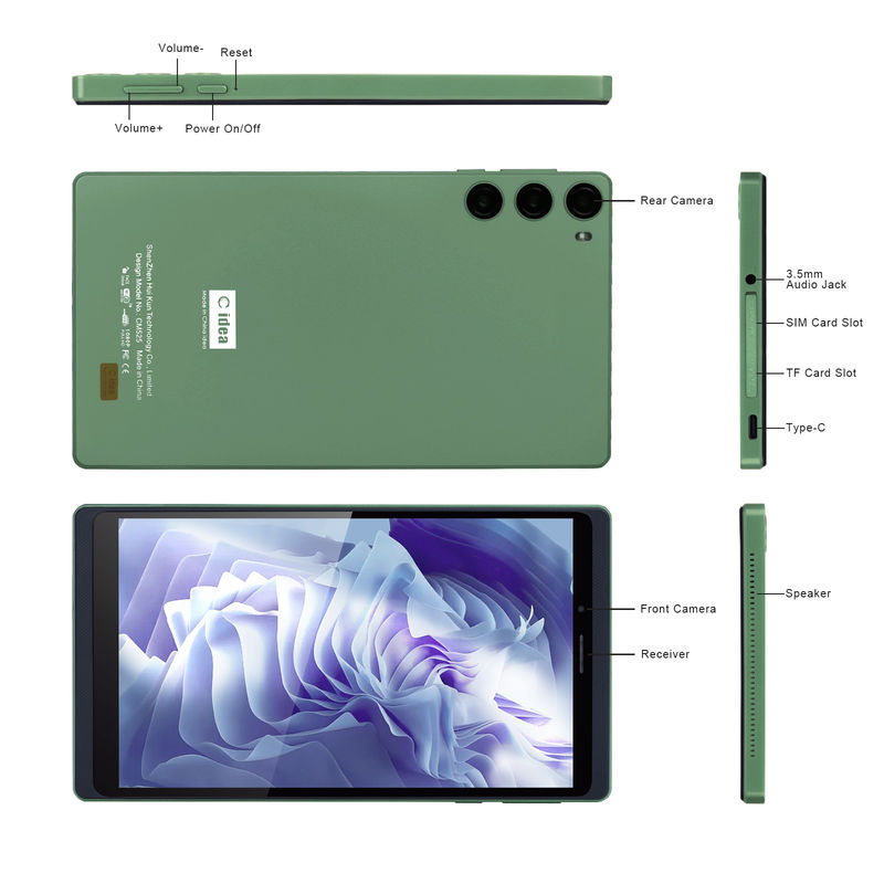 C Idea แท็บเล็ตจอสัมผัสขนาด 7 นิ้ว พร้อมซิม สําหรับนักเรียน CM525 สีเขียว