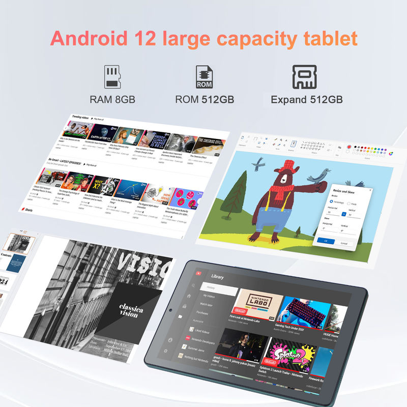 ไอเดีย C แท็บเล็ต Android 12 ขนาด 9 นิ้ว แรม 8GB ROM 512GB 5MP+8MP แท็บเล็ต WIFI กล้องคู่ พร้อม SIM CM915 (สีเขียว)