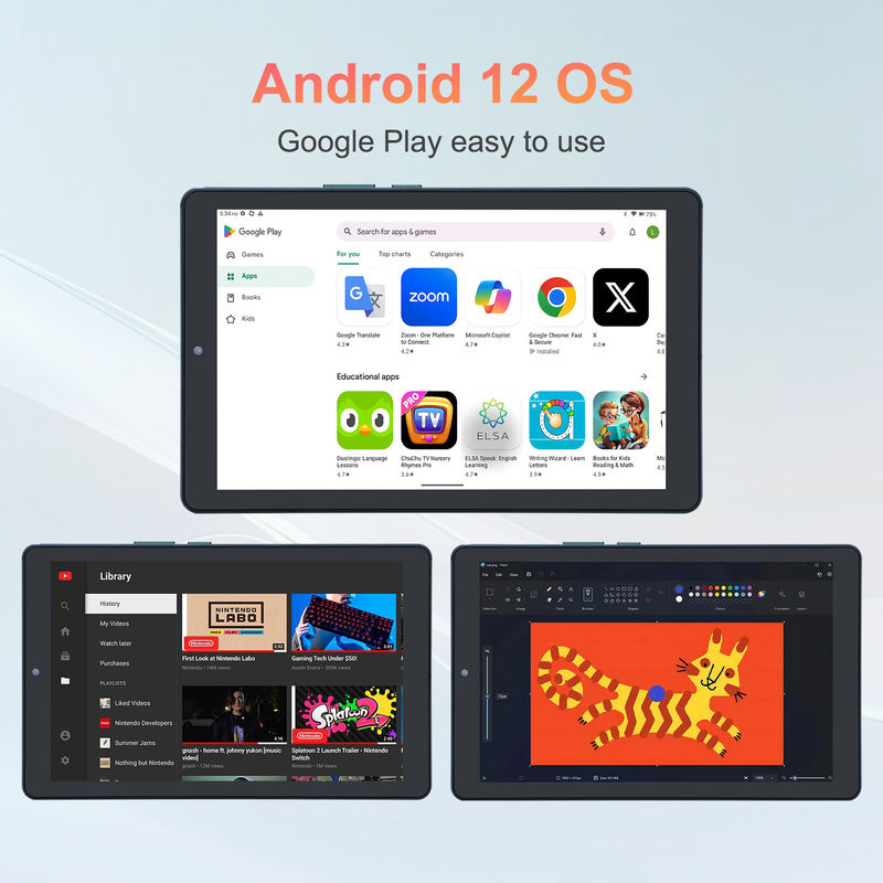 ไอเดีย C แท็บเล็ต Android 12 ขนาด 9 นิ้ว แรม 8GB ROM 512GB 5MP+8MP แท็บเล็ต WIFI กล้องคู่ พร้อม SIM CM915 (สีเขียว)