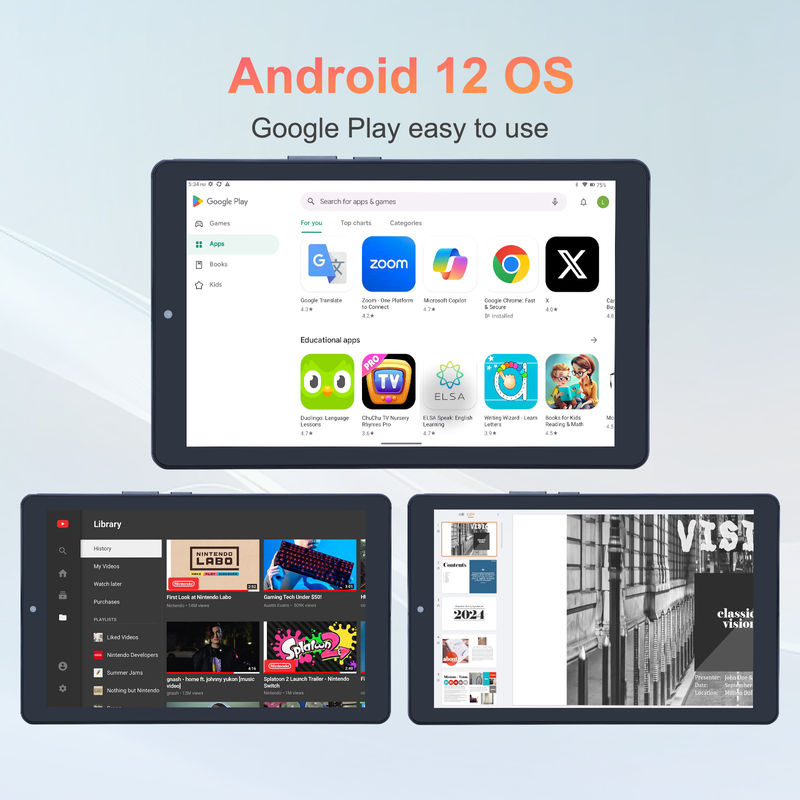 ไอเดีย C แท็บเล็ต 9 นิ้ว Android 12 แรม 8GB ROM 512GB 5MP+8MP แท็บเล็ต WIFI กล้องคู่ พร้อม SIM CM915 (สีเทา)