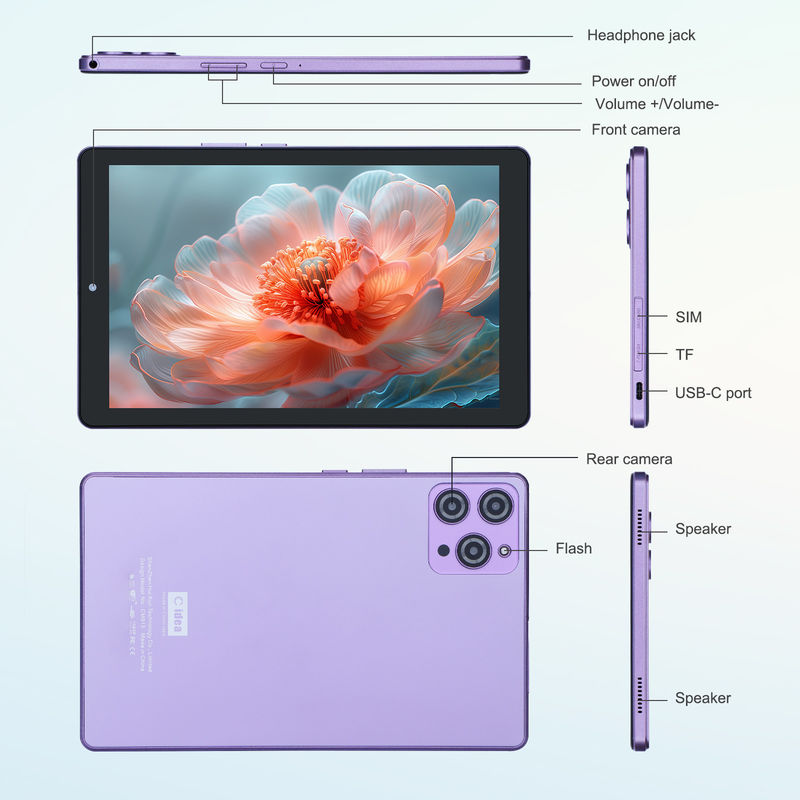 ไอเดีย C แท็บเล็ต 9 นิ้ว แอนดรอยด์ 12 แรม 8GB โรม 512GB โรม 5MP+8MP แท็บเล็ต WIFI กล้องคู่ พร้อมซิม CM915 (สีม่วง)