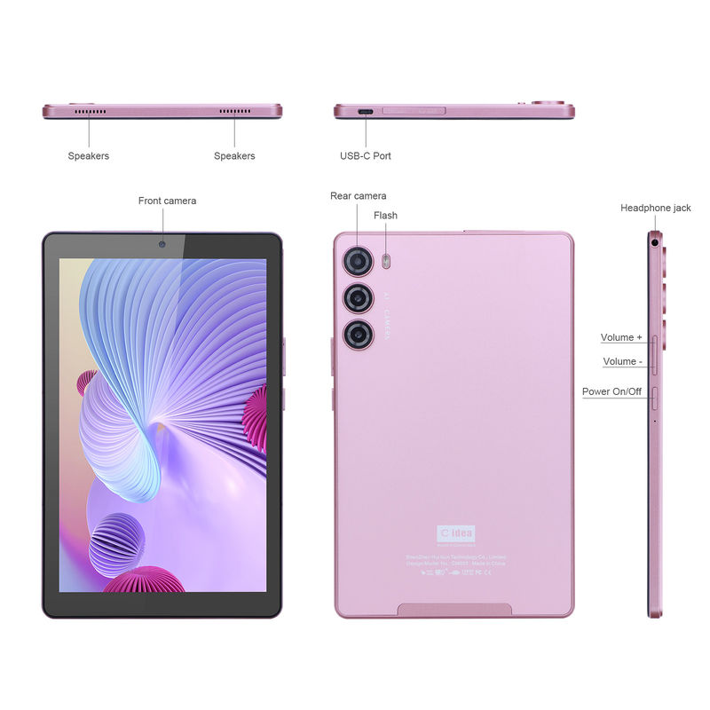 ไอเดีย C 9 นิ้ว แท็บเล็ต PC WIFI 2.4G/5G 800x1280 IPS Screen แอนดรอยด์ แท็บเล็ต โทรศัพท์สนับสนุนการโทรด้วยกล้องคู่ ((Pink)