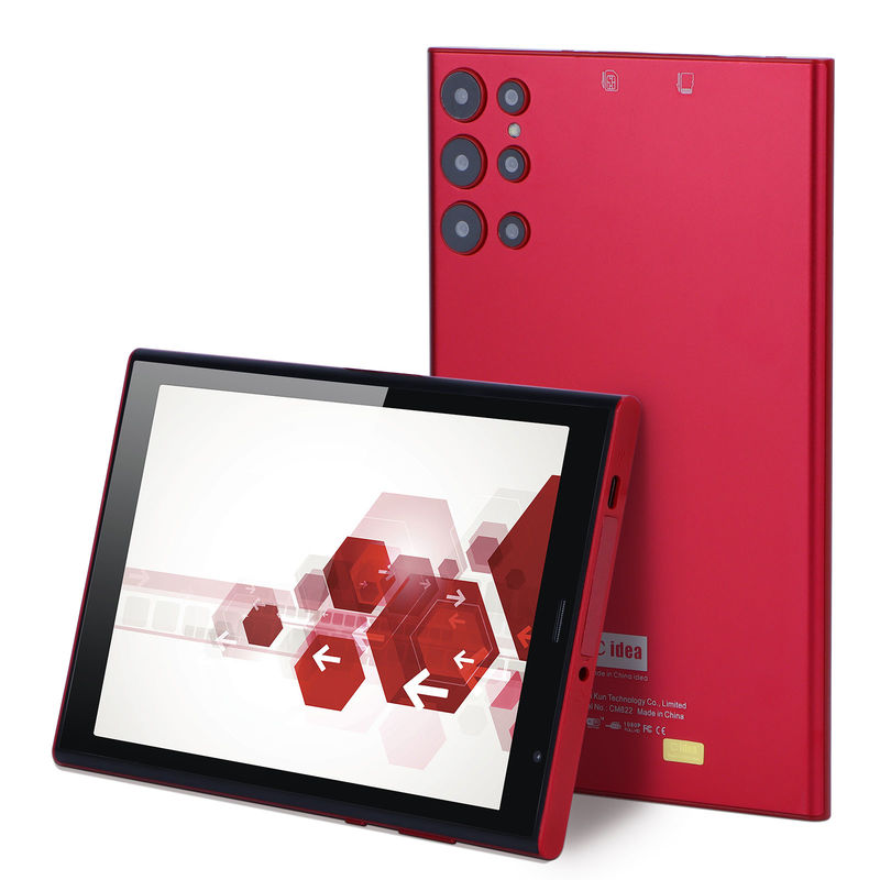 ไอเดีย C 8 นิ้ว แอนดรอยด์ แท็บเล็ต PC 8GB RAM 512GB ROM Quad Core 800*1280 แท็บเล็ต HD พร้อม WIFI/SIM Card CM822 (สีแดง)