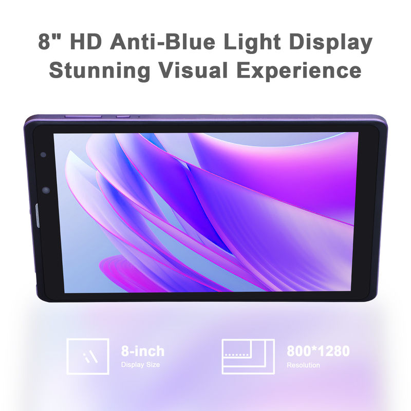 ไอเดีย C 8 นิ้ว แอนดรอยด์ แท็บเล็ต PC ผู้ผลิตด้วย แอนดรอยด์ 12 Quad Core 8GB+512GB Storage IPS HD Display CM835 ((ม่วง)