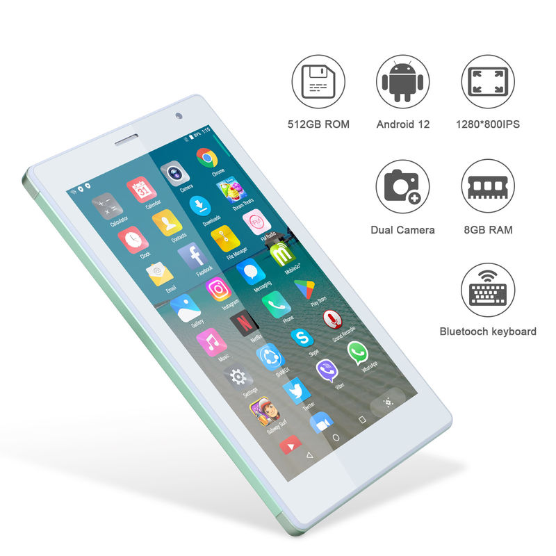 ไอเดีย C แท็บเล็ตสมาร์ท Android ขนาด 7 นิ้ว 8+512GB แท็บเล็ต WiFi Quad Core HD Touch Screen CM513 ((สีเขียว)