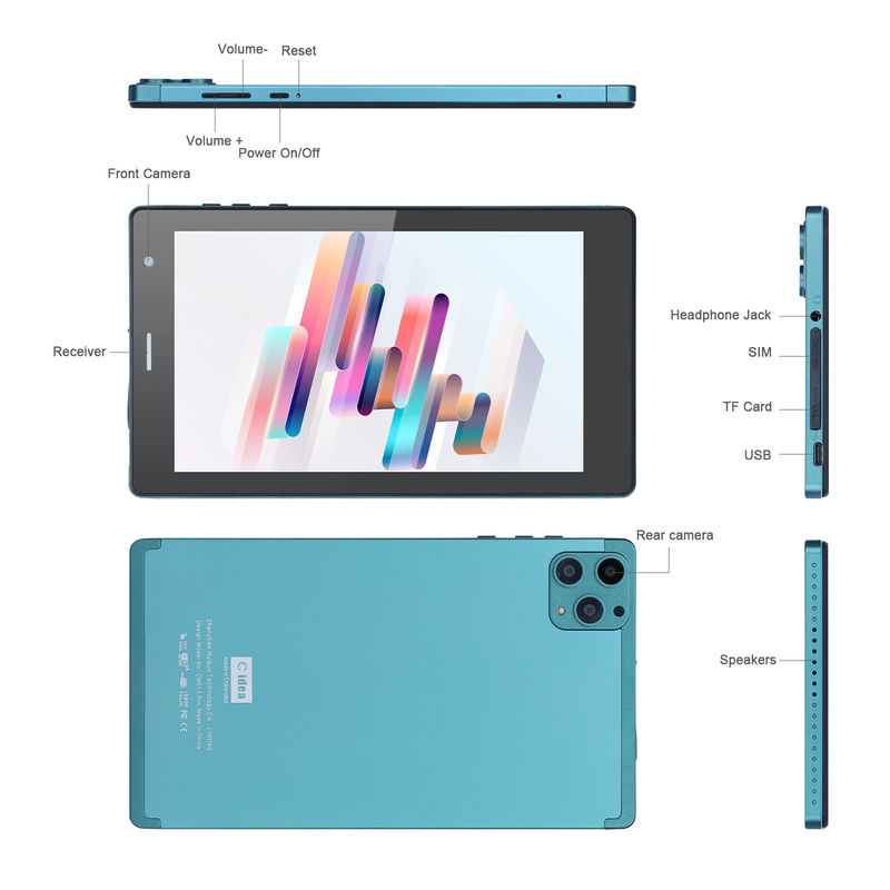 ไอเดีย C แท็บเล็ตสมาร์ท Android ขนาด 7 นิ้ว 8+512GB แท็บเล็ต Quad Core WiFi HD Touch Screen CM513 ((สีฟ้า)