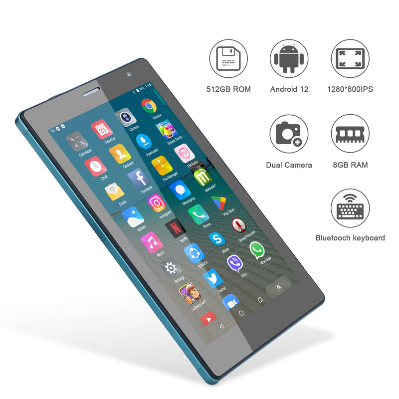 ไอเดีย C แท็บเล็ตสมาร์ท Android ขนาด 7 นิ้ว 8+512GB แท็บเล็ต Quad Core WiFi HD Touch Screen CM513 ((สีฟ้า)