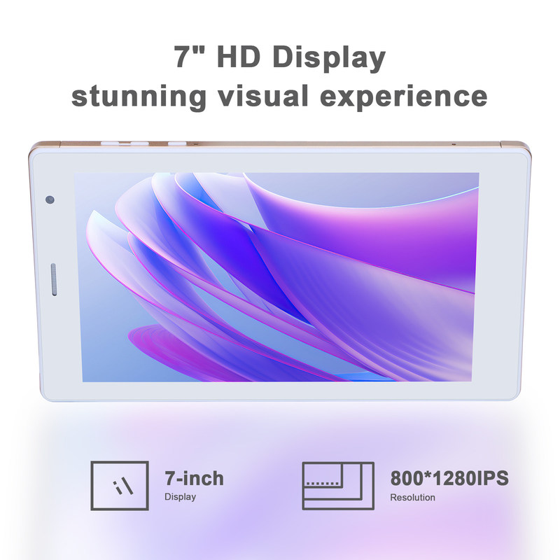 ไอเดีย C แท็บเล็ตสมาร์ท Android ขนาด 7 นิ้ว 8+512GB แท็บเล็ต WiFi Quad Core HD Touch Screen CM513 ((ทอง)