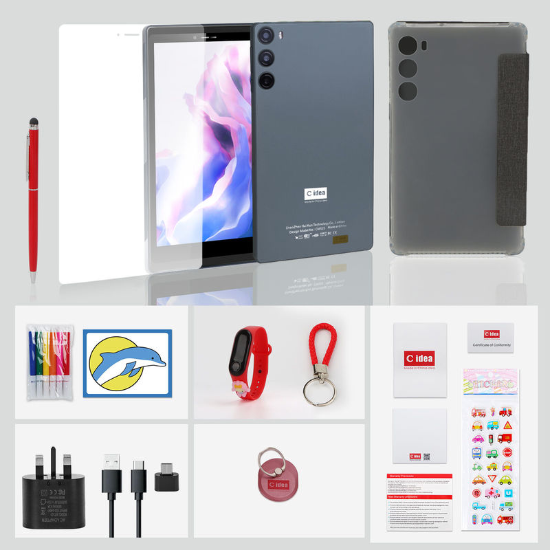 C Idea โรงเรียนแท็บเล็ต 512GB แอนดรอยด์ 12 พร้อมการสนับสนุน SIM สมาร์ทแท็บเล็ต PC CM525 สีเทา