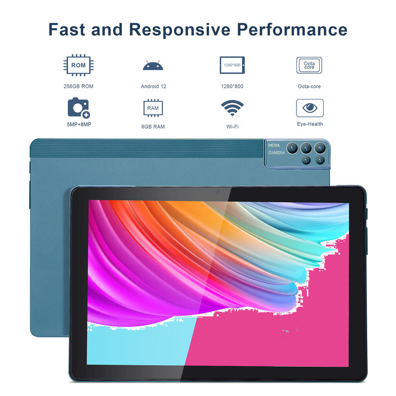 ไอเดียซี 256ROM 10 Inch Tablet PC คล้องคู่ 5MP + 8MP Quad Core กับคีย์บอร์ด Case CM7000 สีฟ้า