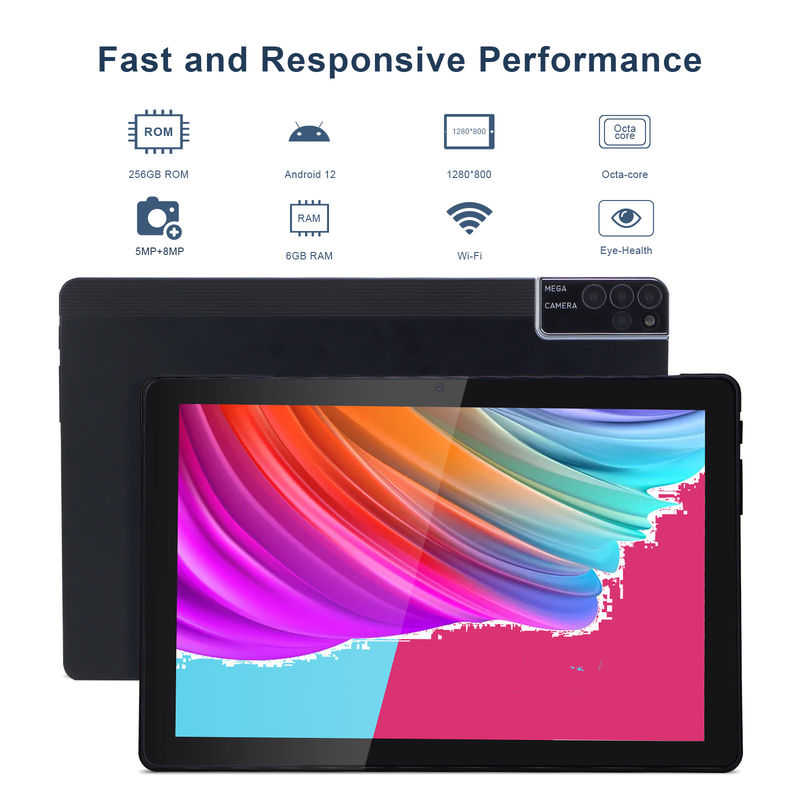 C idea 800x1280 IPS 10 Inch Tablet PC With Case 256GB ROM Quad Core Dual 5MP+8MP กล้อง HD IPS จอ CM7000 สีดํา