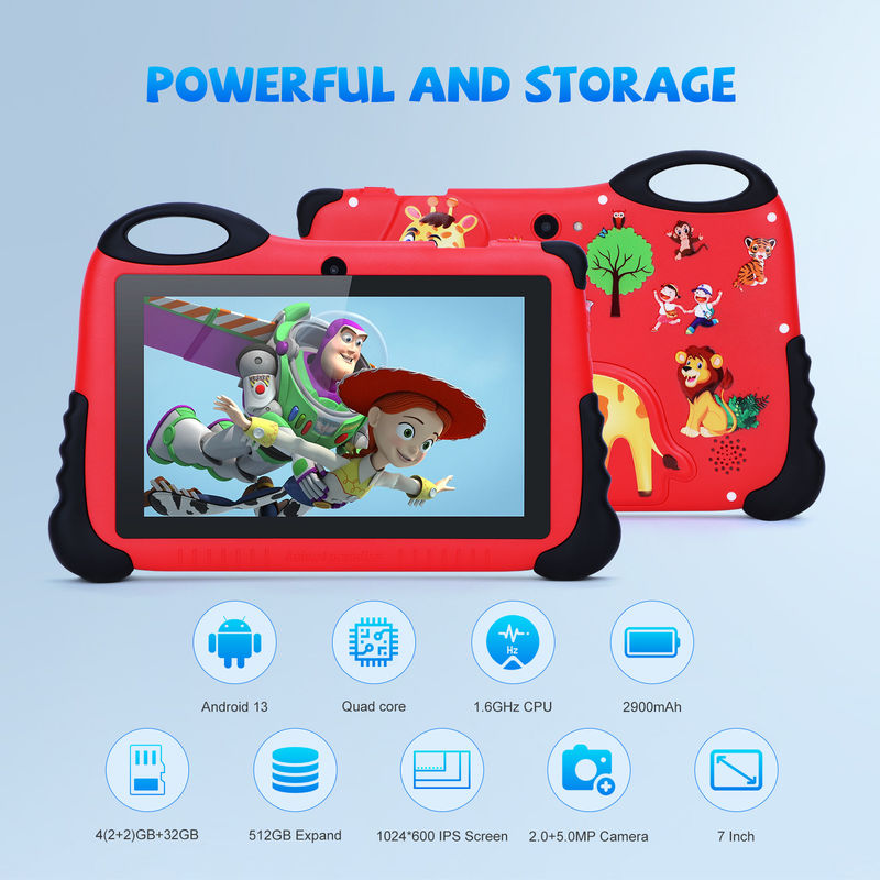 C Idea Android 13 Kids Tablet 4+32GB แท็บเล็ตการศึกษาสําหรับนักเรียน กล้องคู่ CM92