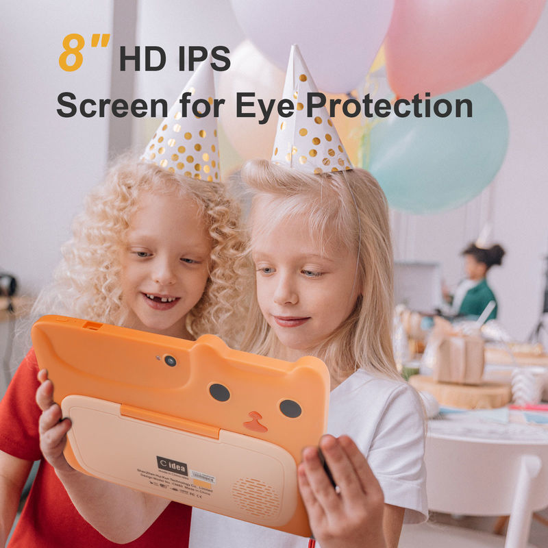 ไอเดีย C แท็บเล็ต 7 นิ้ว Kidspad พร้อม 4GB RAM + 64GB ROM HD IPS ความปลอดภัยป้องกันตาสําหรับเด็ก CM80 ส้ม
