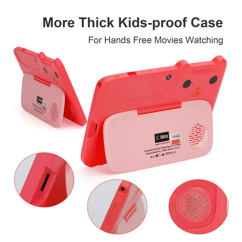ไอเดีย C แท็บเล็ตการศึกษา 7 นิ้ว Kidspad กับกรอบกันเด็ก แบตเตอรี่ขนาดใหญ่ 5000mAh IWAWA พร้อมติดตั้ง CM80Red