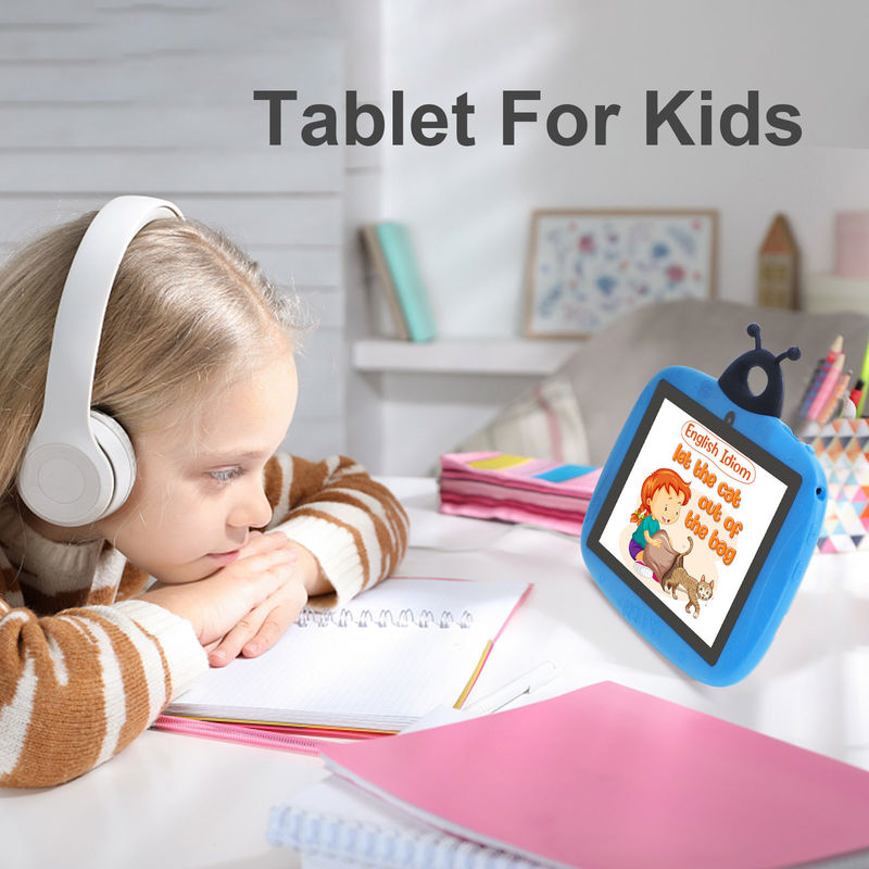 ไอเดีย 7 นิ้ว สําหรับเด็ก แท็บเล็ต Quad-Core แท็บเล็ต Kidspad พร้อมกระเป๋าป้องกัน CM75 สีฟ้า