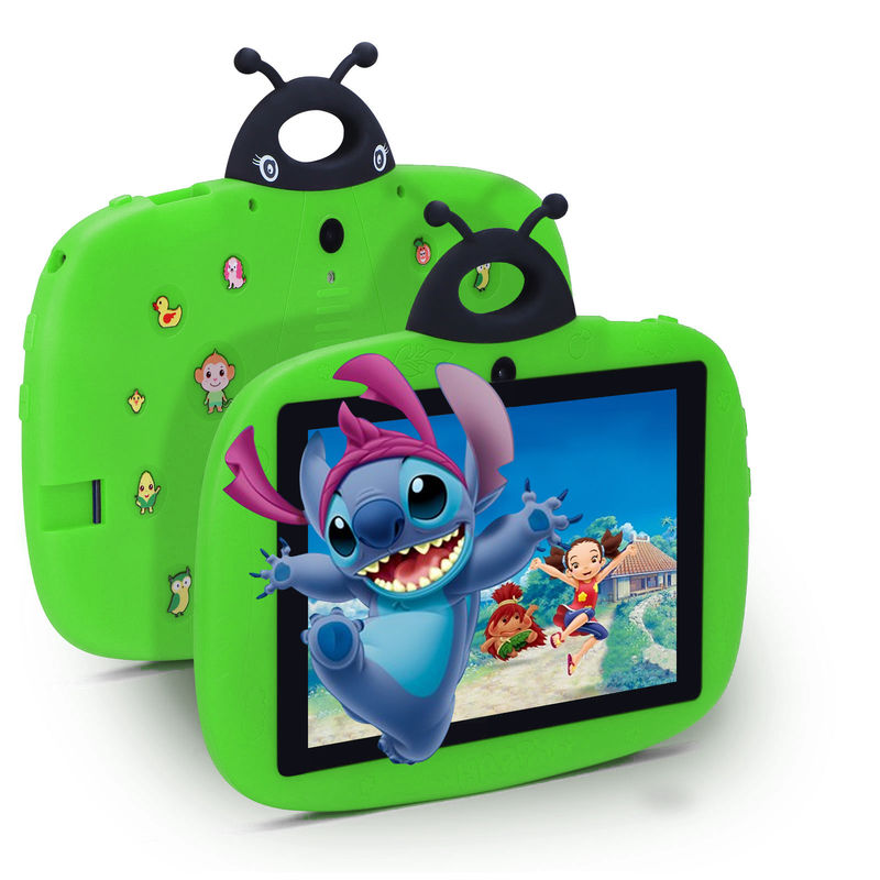 ไอเดีย C กล้องสอง WiFi 7 นิ้ว แท็บเล็ต PC Android เด็กสําหรับเด็กเล็ก การเรียนรู้ 128GB กับ Case/ Kids App CM75 (สีเขียว)