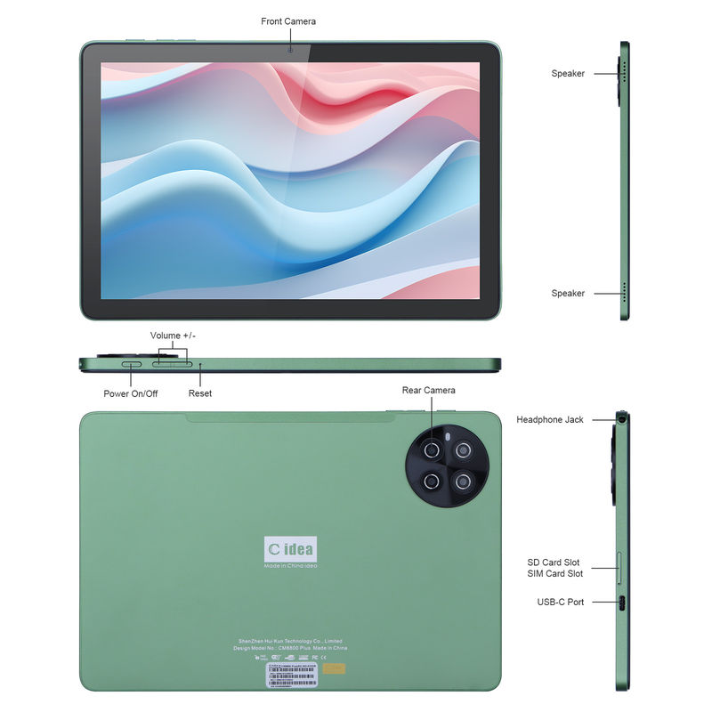 ไอเดีย C 10.1 นิ้ว แรม 8GB ROM 512GB WiFi สมาร์ทแท็บเล็ต PC พร้อมการสนับสนุน SIM CM8800plus