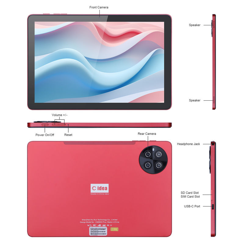 C Idea 10.1 นิ้ว IPS Screen สมาร์ทแท็บเล็ต PC สําหรับนักเรียน ด้วยคีย์บอร์ด CM8800plus