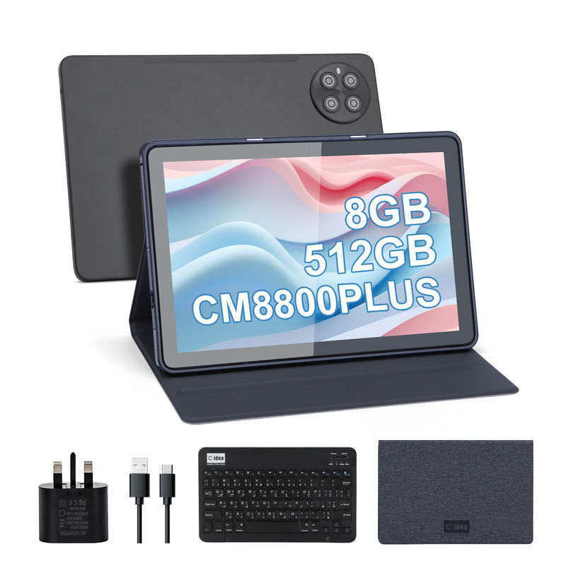 C ไอเดีย แรม 8GB ROM 512GB WiFi แอนดรอยด์ แท็บเล็ต PC แท็บเล็ตด้วยการสนับสนุน SIM CM8800plus