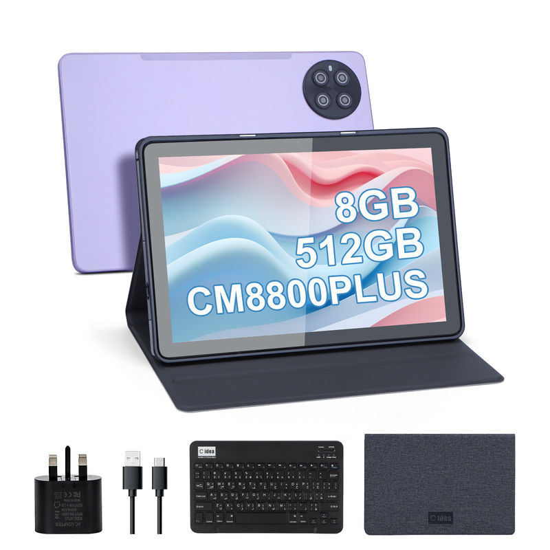 ไอเดียซี แรม 8GB ROM 512GB สมาร์ทแท็บเล็ต PC พร้อมคีย์บอร์ดและหนู CM8800plus