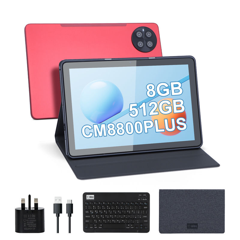 C idea Kids Tablet พร้อม RAM 8GB ROM 512GB แอนดรอยด์ แท็บเล็ต PC พร้อมคีย์บอร์ด CM8800plus