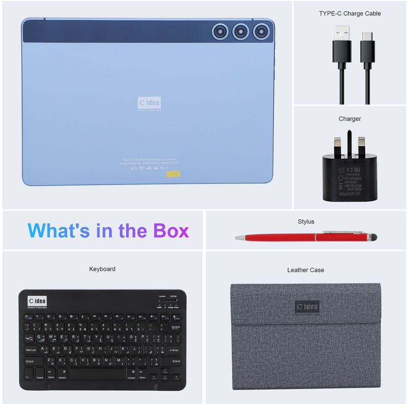 C idea WIFI Smart 10 Inch Tablet PC พร้อมคีย์บอร์ดและ Case 2 SIM รองรับนักเรียน CM8500