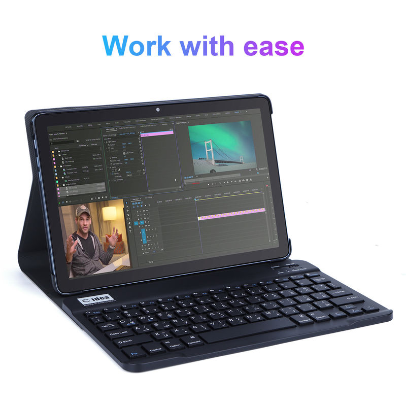 C idea WIFI Smart 10 Inch Tablet PC พร้อมคีย์บอร์ดและ Case 2 SIM รองรับนักเรียน CM8500