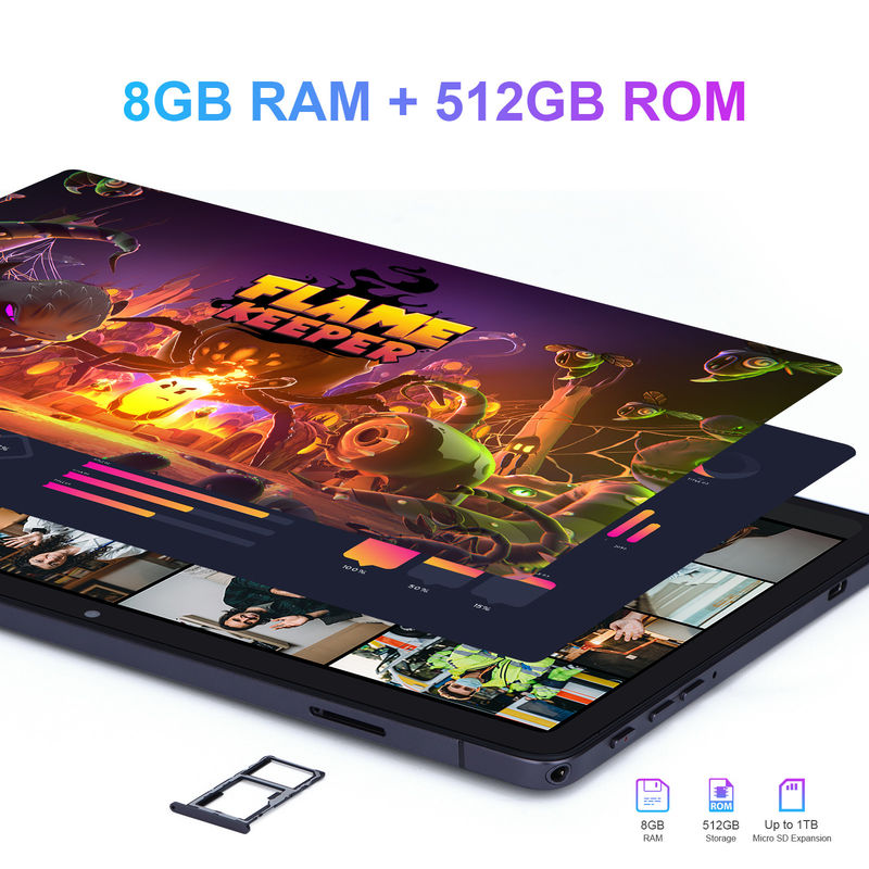 ไอเดีย C แอนดรอยด์ แท็บเล็ต 10.1 นิ้ว คล้องคู่ 8GB แรม 512GB WIFI แท็บเล็ต 5G พร้อมเติบอร์ด Maus สนับสนุน SIM สําหรับโรงเรียน