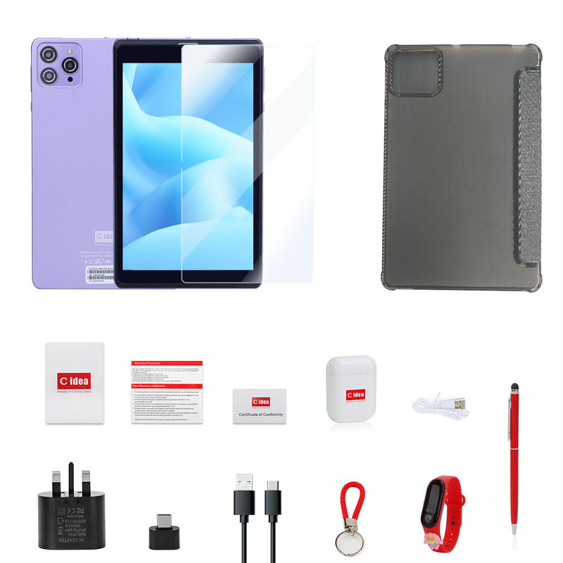 C Idea Portable 8 ใน Android Tablet PC 8GB RAM 512 GB แอนดรอยด์ 12 แท็บเล็ต IPS HD จอ Quad Core CM818-Purple