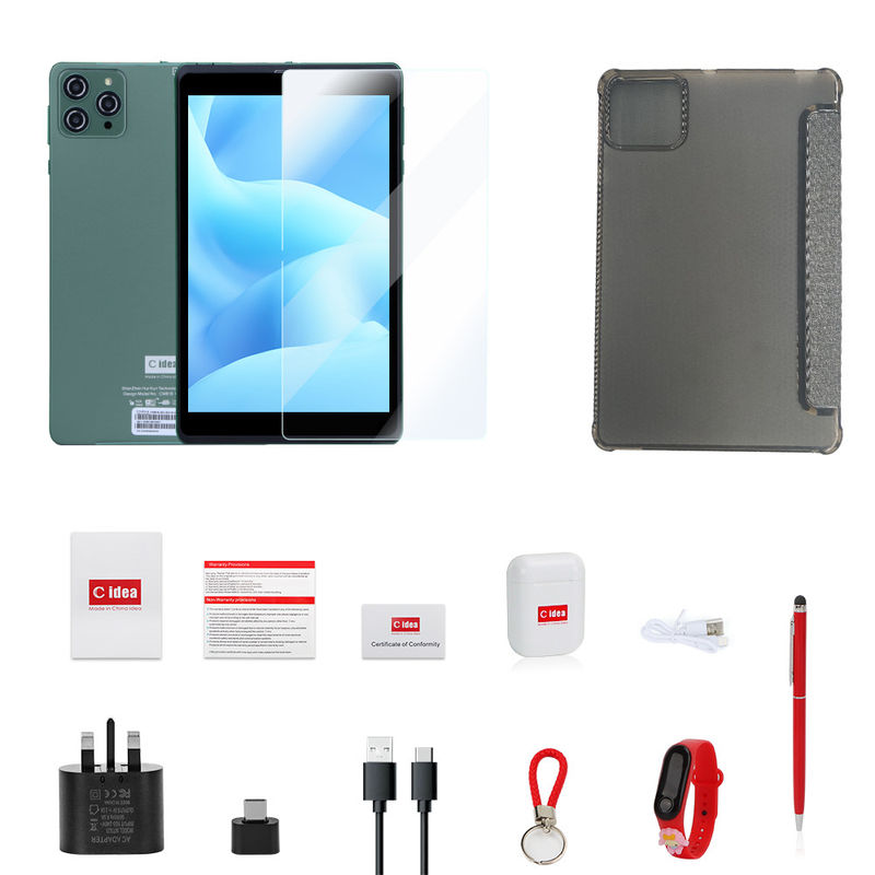 ไอเดีย C 8 นิ้ว แอนดรอยด์ แท็บเล็ตพีซี ด้วย แอนดรอยด์ 12 OS Quad Core CPU 8GB RAM 512GB Storage IPS HD Display CM818-Green