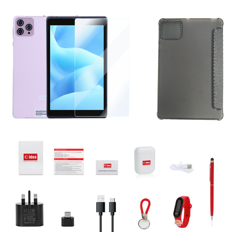 ไอเดีย C แอนดรอยด์ 12 แท็บเล็ต 8 นิ้ว แบตเตอรี่ 8000mAh กล้อง 5+8MP แรม 8GB ROM 512GB สําหรับการศึกษา การเรียนรู้ CM818-ชมพู