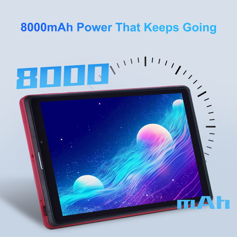 ไอเดีย C แอนดรอยด์ 12 แท็บเล็ต 8GB แรม 512GB โรม 8000mAh แบตเตอรี่ 5+8MP กล้องสําหรับนักเรียนพร้อมการสนับสนุน SIM CM818-แดง