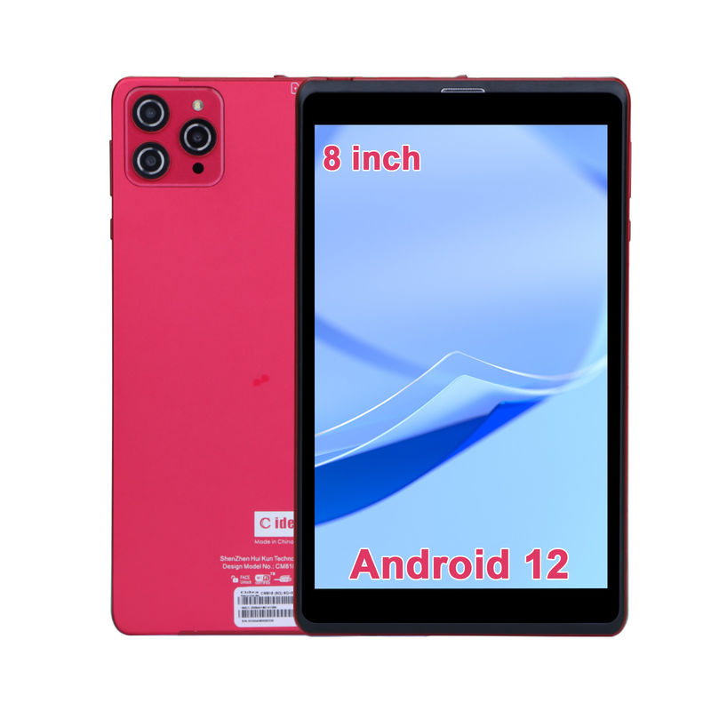 ไอเดีย C แอนดรอยด์ 12 แท็บเล็ต 8GB แรม 512GB โรม 8000mAh แบตเตอรี่ 5+8MP กล้องสําหรับนักเรียนพร้อมการสนับสนุน SIM CM818-แดง