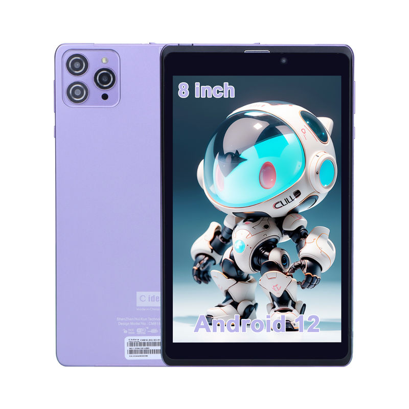 C Idea Portable 8 ใน Android Tablet PC 8GB RAM 512 GB แอนดรอยด์ 12 แท็บเล็ต IPS HD จอ Quad Core CM818-Purple