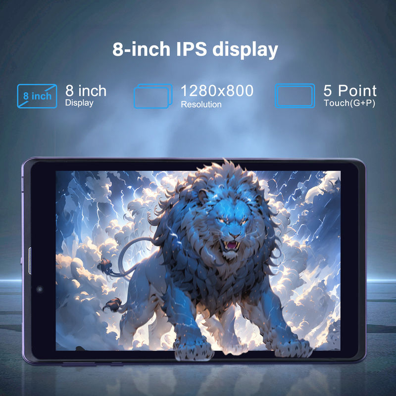 C Idea Portable 8 ใน Android Tablet PC 8GB RAM 512 GB แอนดรอยด์ 12 แท็บเล็ต IPS HD จอ Quad Core CM818-Purple