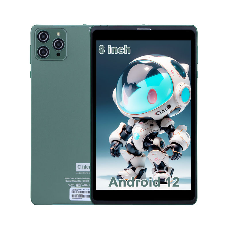 ไอเดีย C พกพา 8 นิ้ว แอนดรอยด์ แท็บเล็ต PC ด้วย แอนดรอยด์ 12 Quad Core CPU 8GB RAM 512GB Storage IPS HD Display CM818-Green