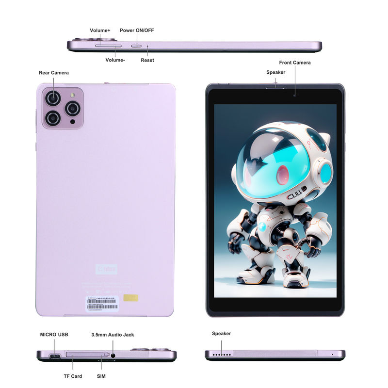 C Idea 8 นิ้ว แอนดรอยด์ 12 แท็บเล็ต แบตเตอรี่ 8000mAh กล้อง 5MP+8MP แรม 8GB ROM 512GB สําหรับการศึกษา การเรียนรู้ CM818-ชมพู