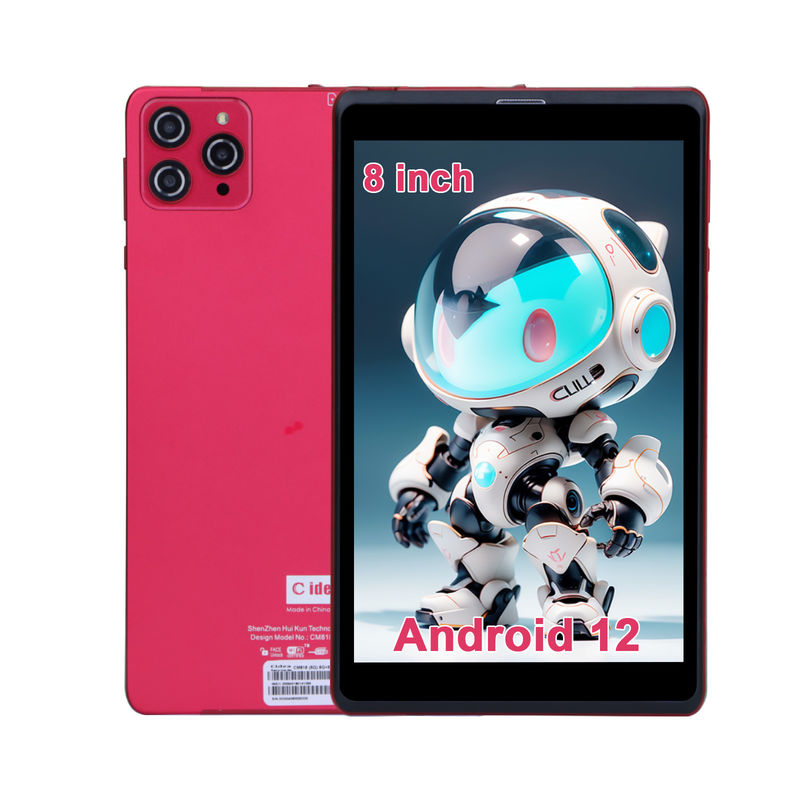 ไอเดีย C 8 นิ้ว แอนดรอยด์ 12 แท็บเล็ต 8GB แรม 512GB โรม 8000mAh แบตเตอรี่ 5+8MP กล้องสําหรับวัยรุ่นพร้อมการสนับสนุน SIM CM818-แดง