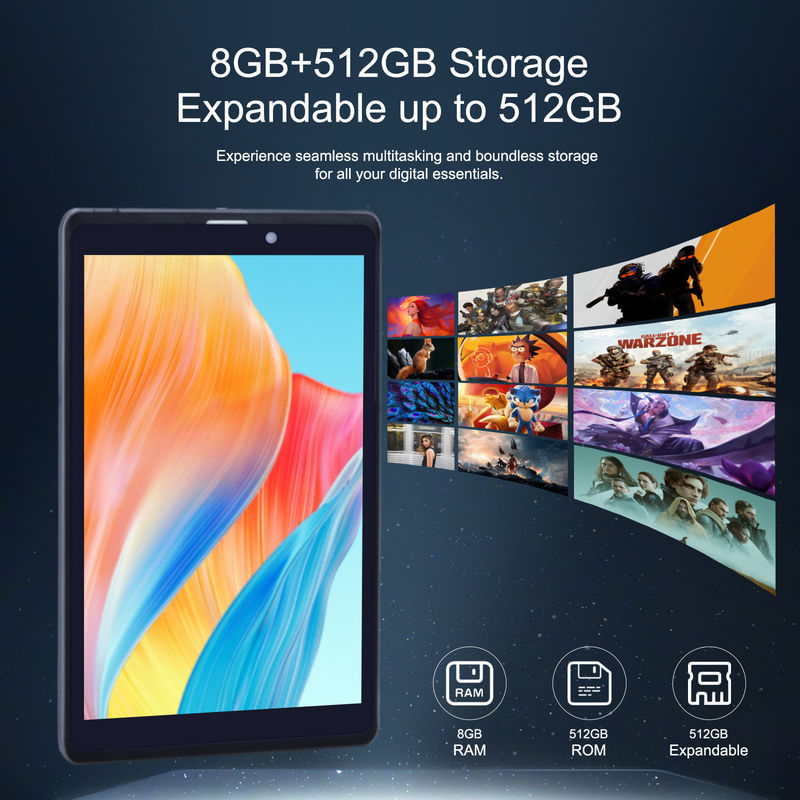 ไอเดีย C แอนดรอยด์ แท็บเล็ต พีซี คล้องคู่ 8 นิ้ว 1280x800 IPS HD Display แอนดรอยด์ 12 แท็บเล็ตสําหรับวัยรุ่น CM818-Grey