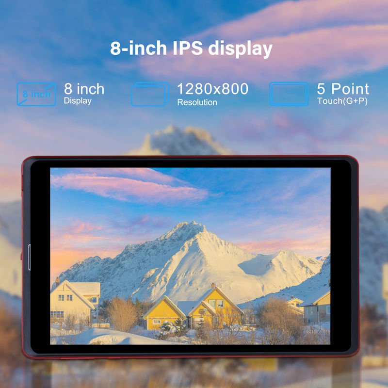 ไอเดีย C แอนดรอยด์ 12 แท็บเล็ต 8GB แรม 512GB โรม 8000mAh แบตเตอรี่ 5+8MP กล้องสําหรับนักเรียนพร้อมการสนับสนุน SIM CM818-แดง